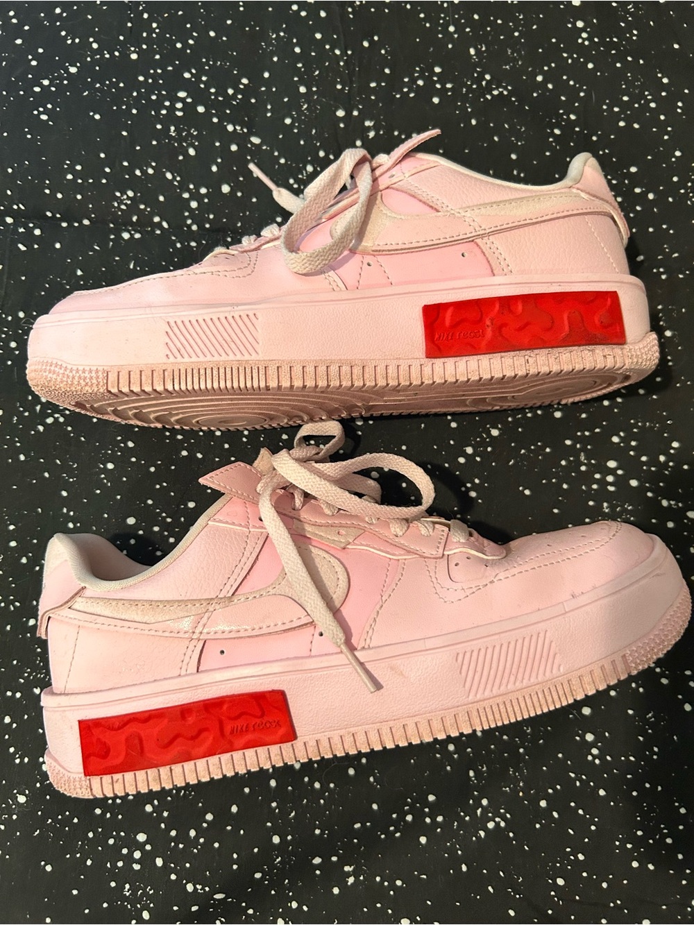 Nike Air Force 1 Fontanka Sneakers in Pink and Red